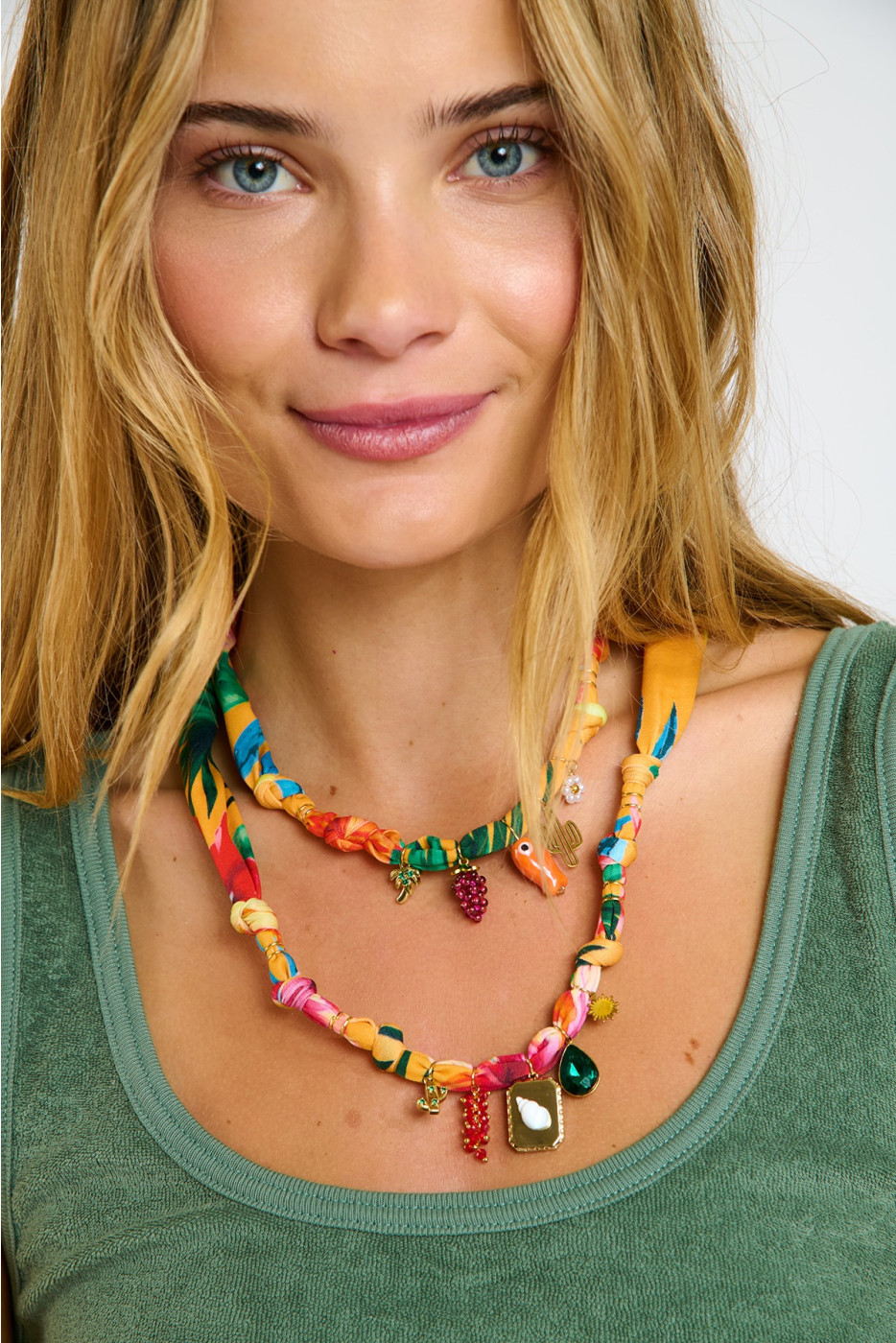 Orange Pendant Necklace BIGRUB CHOCKER - 14