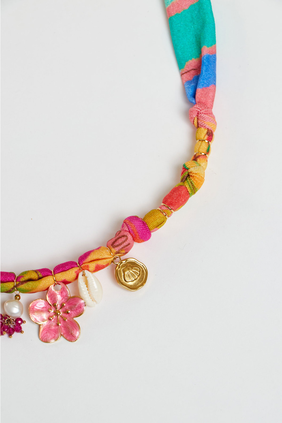 Pink Pendant Necklace BIGRUB CHOCKER - 3