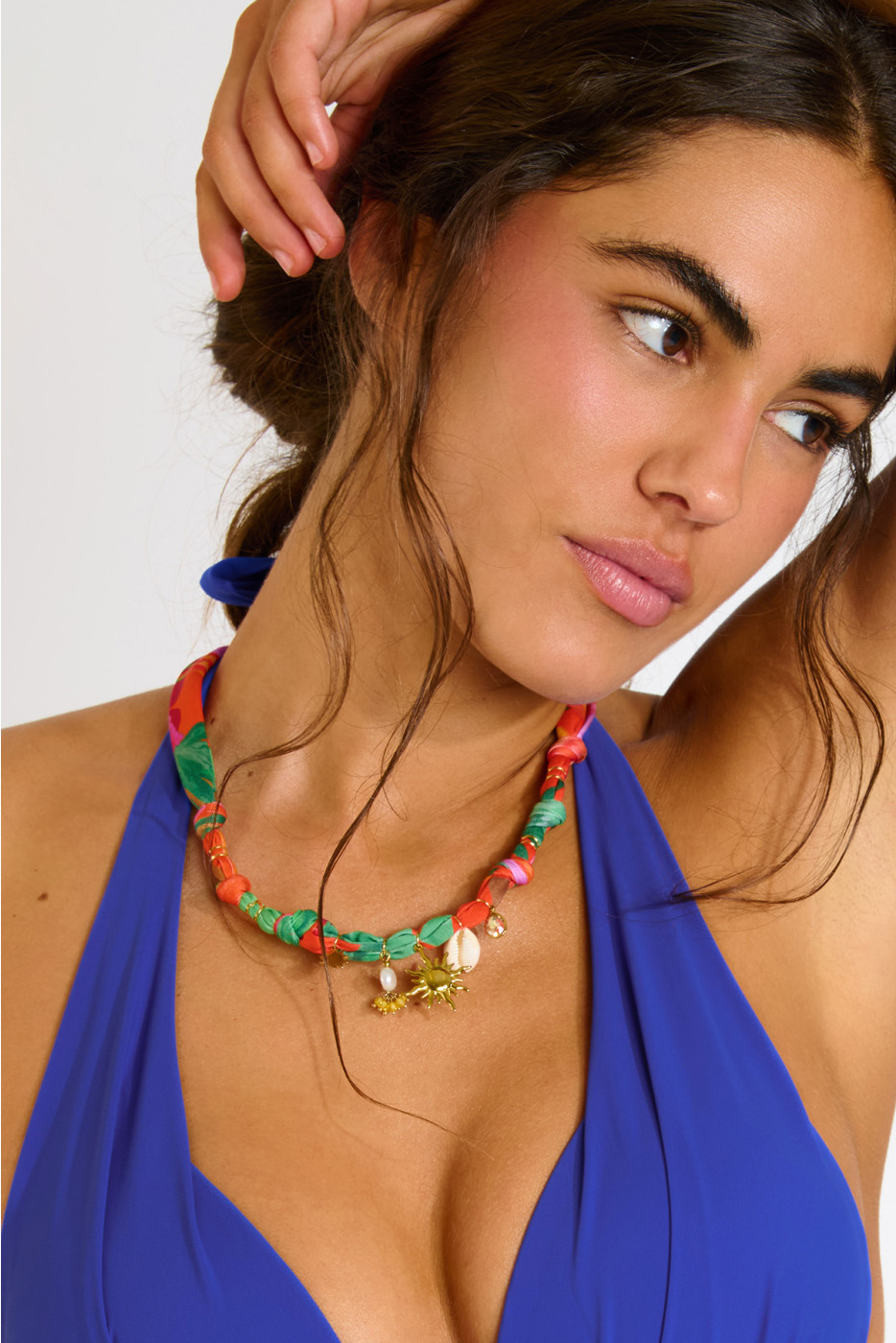 Multicolor Pendant Necklace BIGRUB CHOCKER - 2