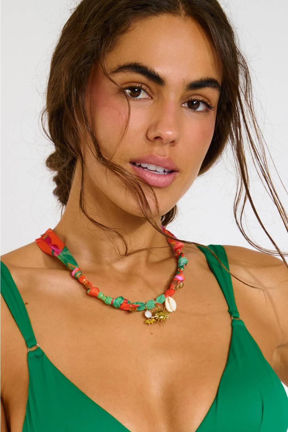 Multicolor Pendant Necklace BIGRUB CHOCKER - 10