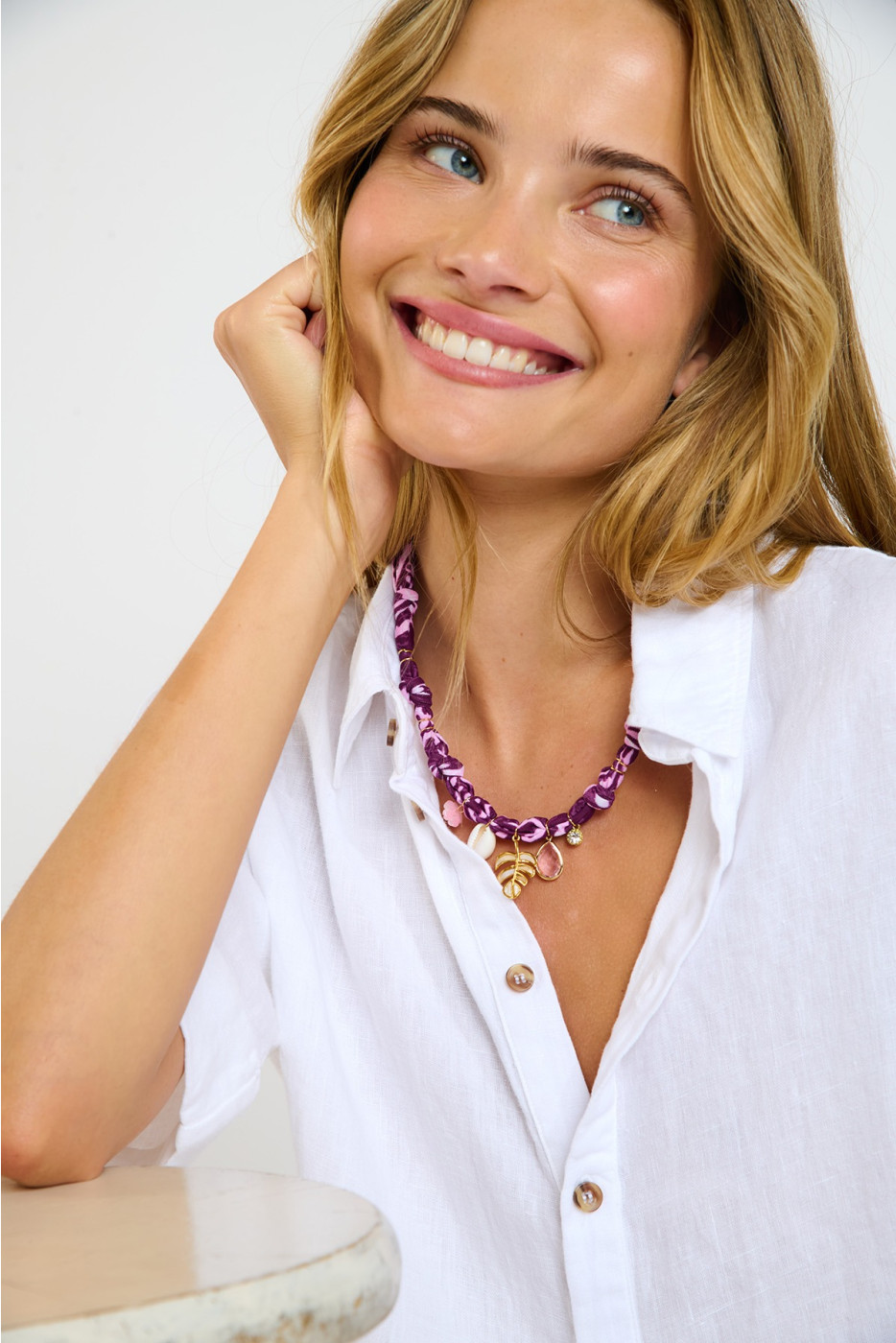 Purple Pendant Necklace BIGRUB CHOCKER - 1