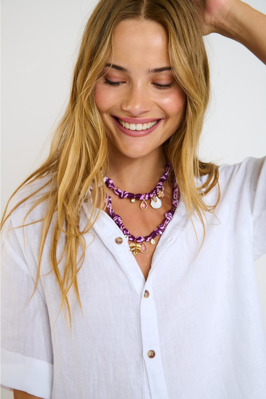 Purple Pendant Necklace BIGRUB CHOCKER - 2