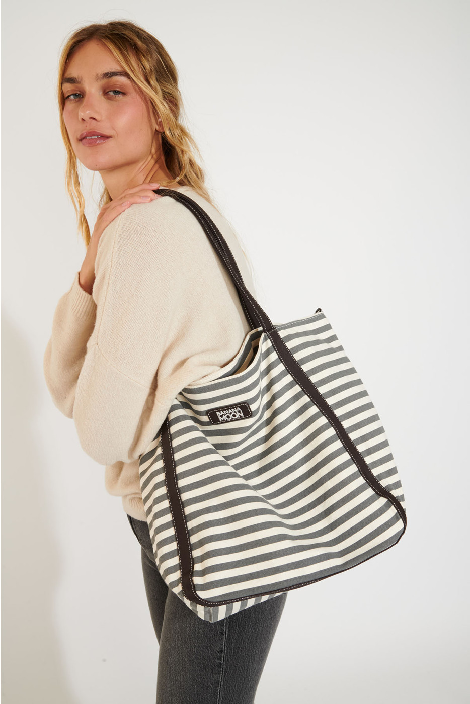 STRIPED DECKHAND Striped tote bag - 4