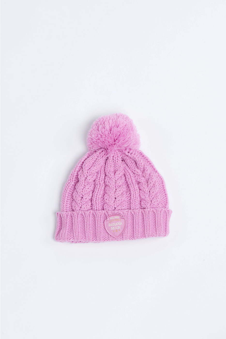 Howson Lemonwood candy pink cable knit beanie with pompon - 8