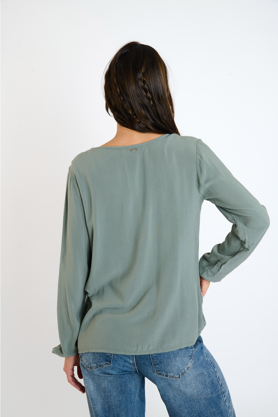 Blouse manches longues kaki OLIMPO SARABETH