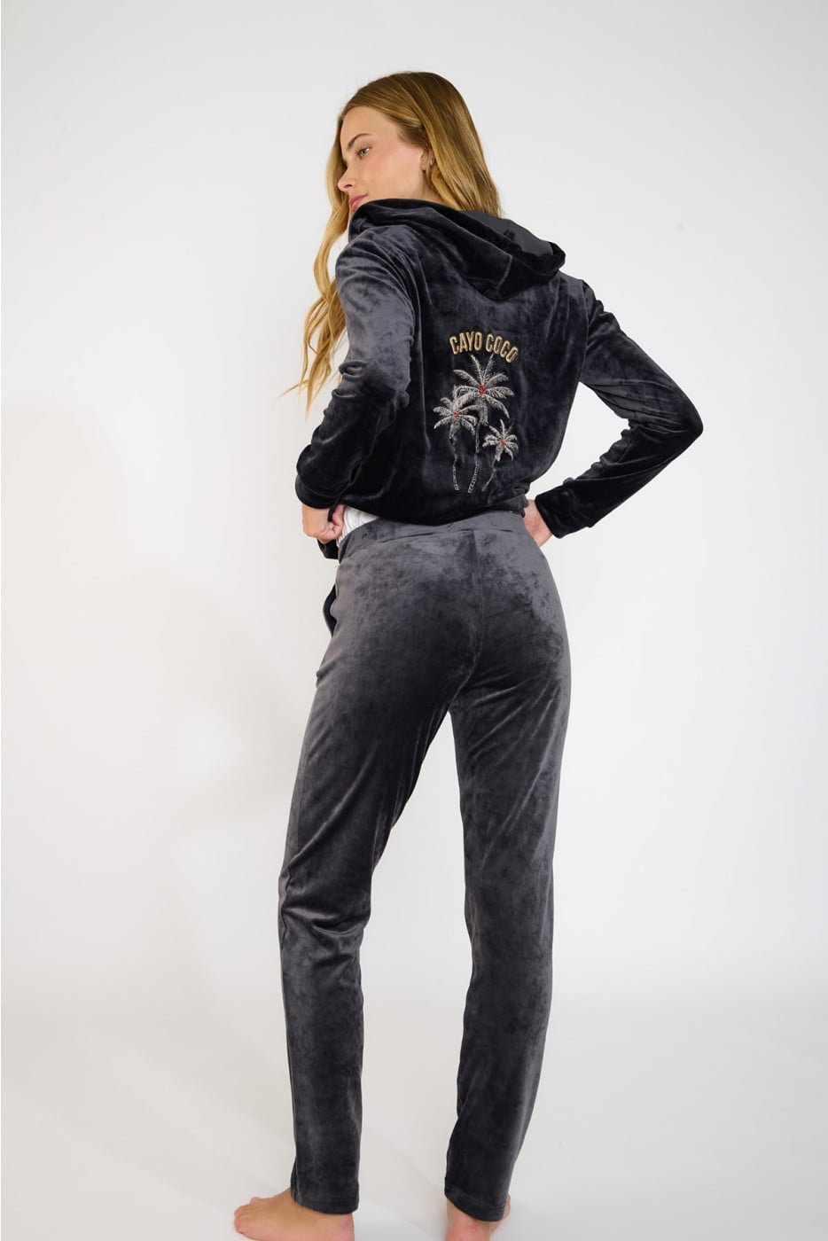 Pantaloni grigi in velluto KEENAN SEALAKE - 2
