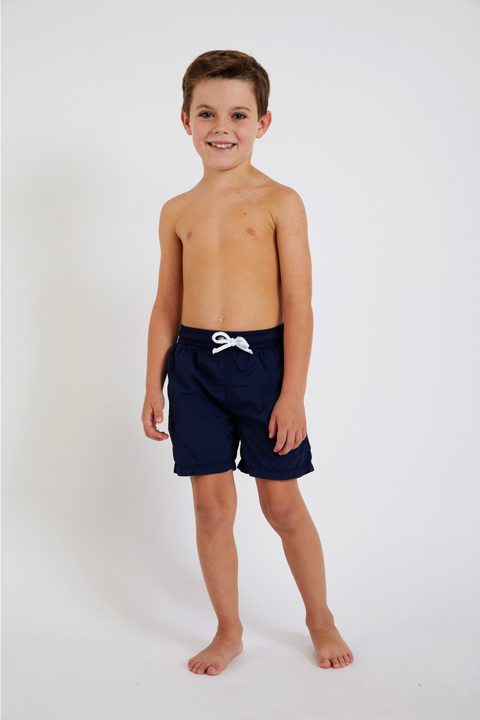 M AIR BASTOU Children's plain navy blue swim shorts - 3
