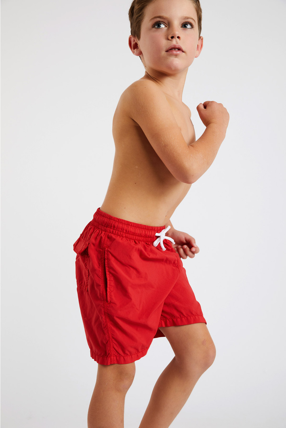 Pantaloncino mare bambino rosso tinta unita M AIR BASTOU - 5