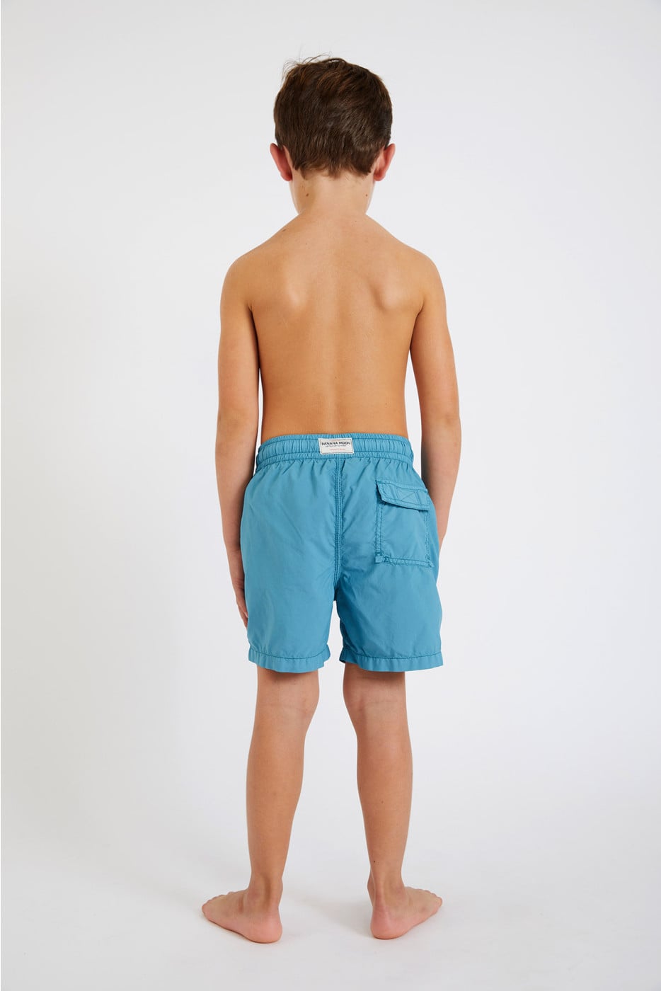 M AIR BASTOU Children's plain blue swim shorts