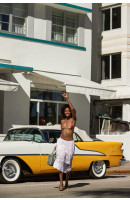 COCOBEACH ENARA long white beach skirt with ruffles