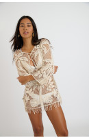 Robe de plage ajourée à franges GALIA ALICANTE
